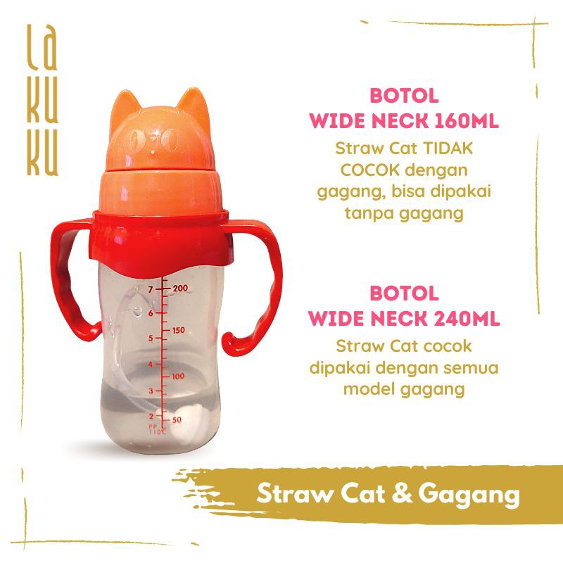 Penutup kepala dan sedotan untuk botol susu tipe Wide Slim dan Magmag - Straw for dot bottle