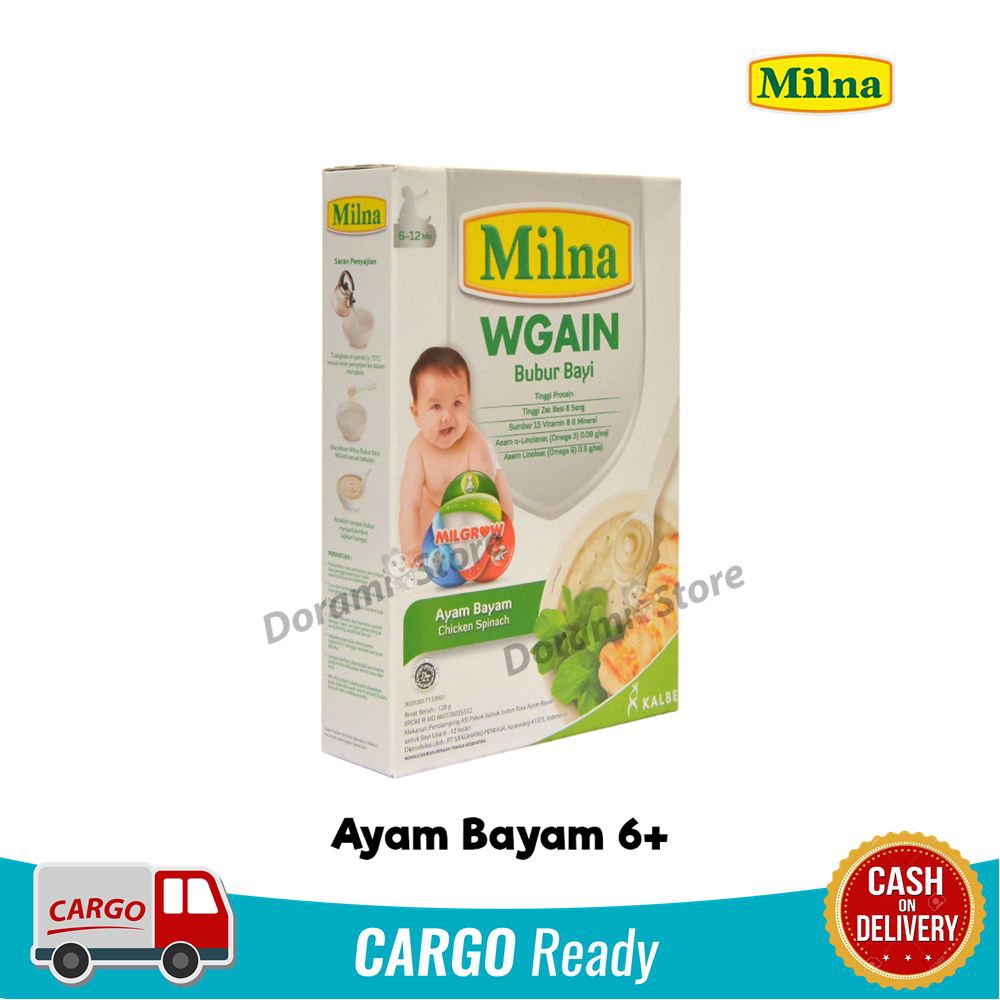 Milna Wgain 6+ 8+ / Bubur Bayi 6-12 Bulan / Bubur Bayi 8-12 Bulan