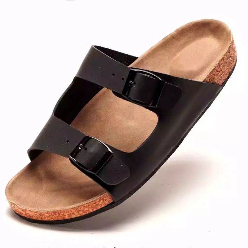 Ukuran 39-44 Sandal Pria Korea Fashion Ulzzang Sandal Hitam Roma Musim Panas