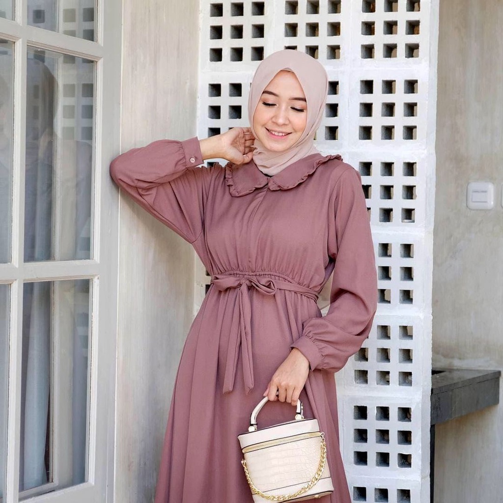 Promo agen baju dress muslim GAMIS POLOS CITRA XL Elegan