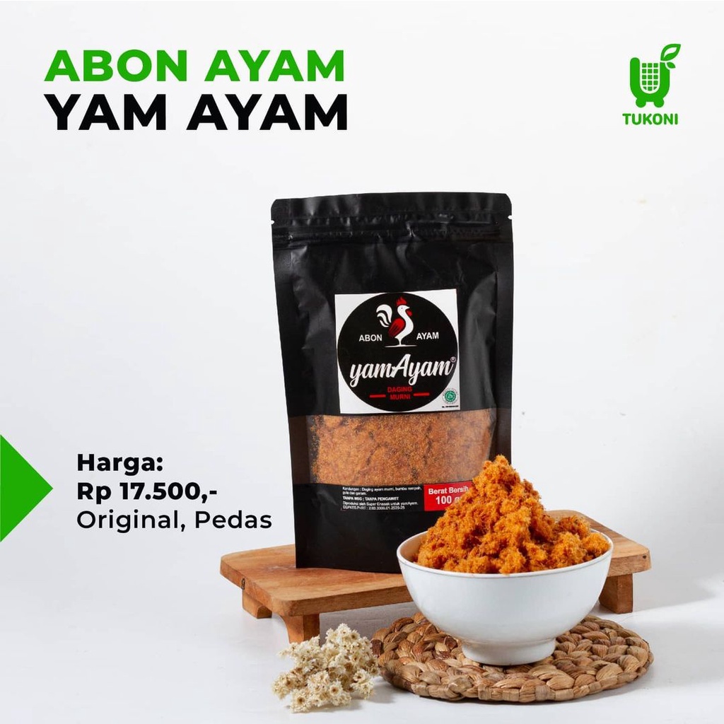 

Abon Ayam Original dan Pedas Yamayam Yuktukoni Yogyakarta