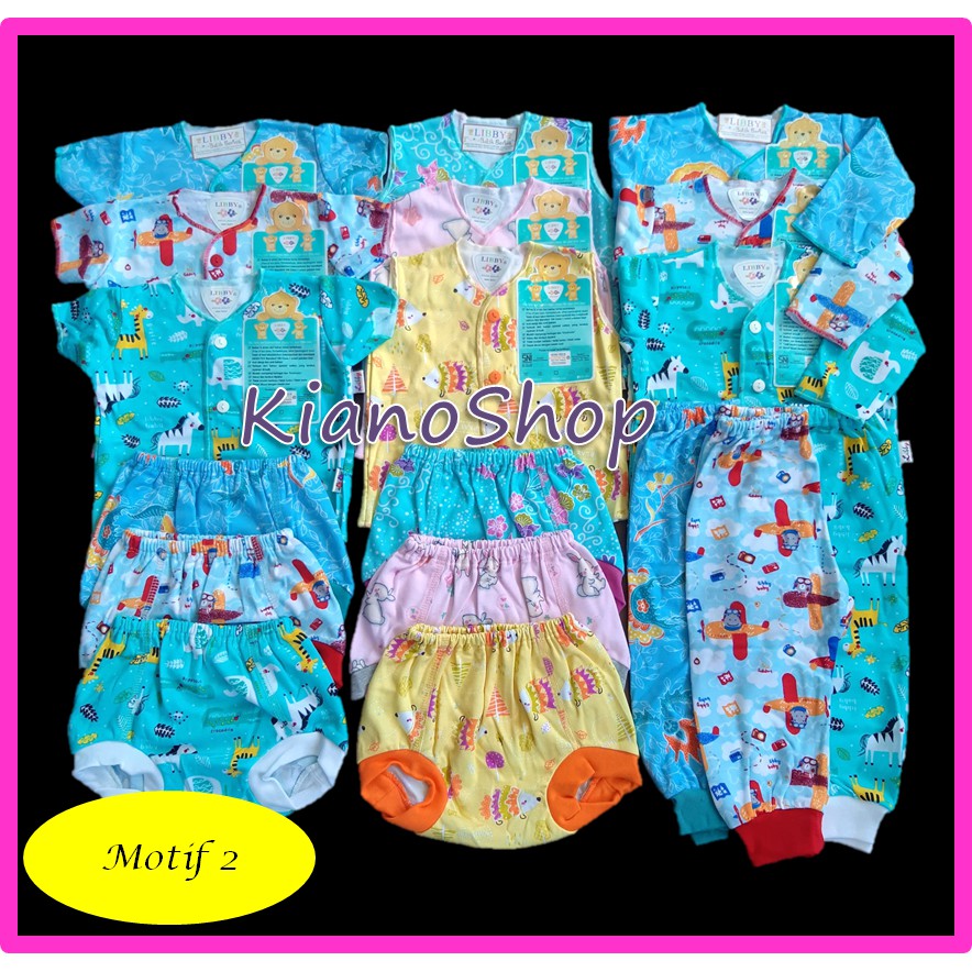 Paket Baju  Bayi  Libby Motif Baju Bayi Baru Lahir  Lengan 