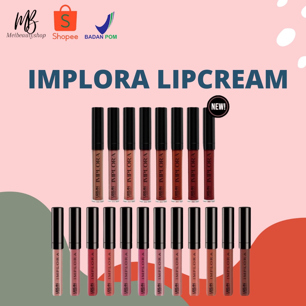 IMPLORA Lip Cream Matte Ori 2,9g / Pensil Alis Implora