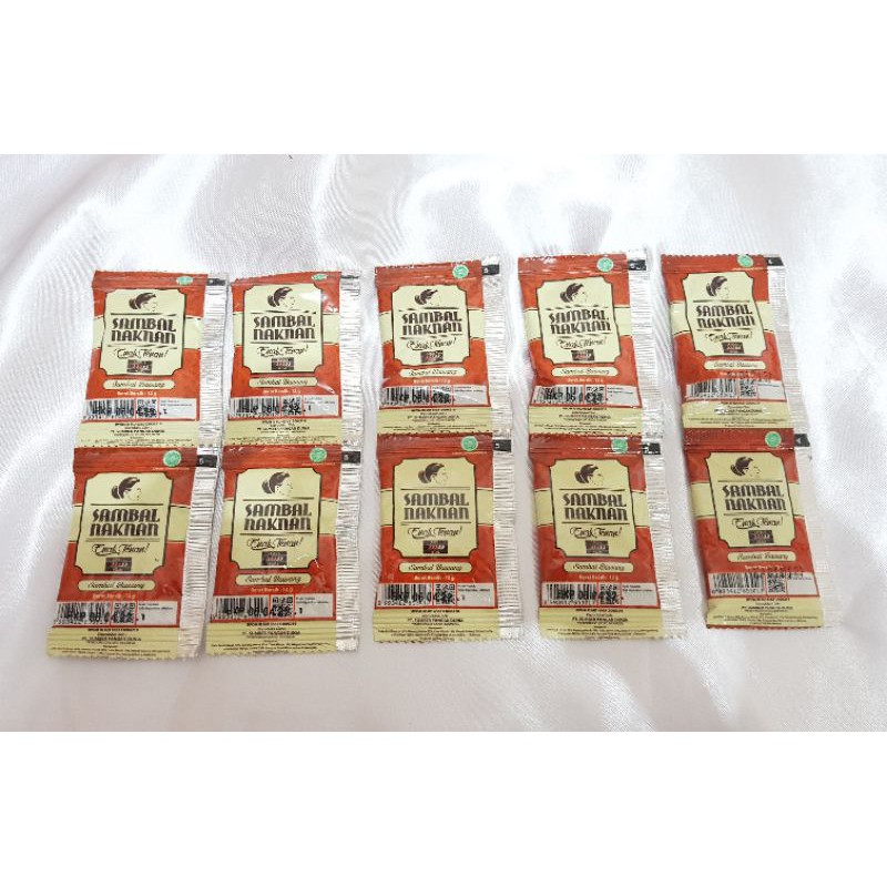 

Naknan Sachet isi 10pcs sachet sambal bawang kita semua