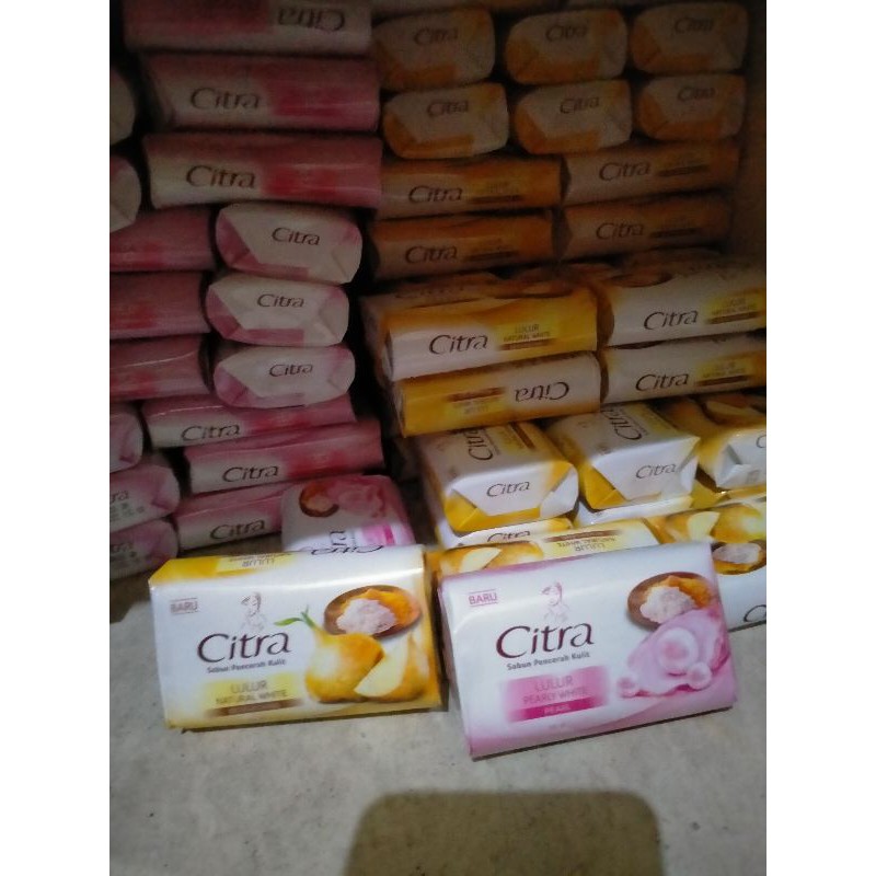 sabun citra, tersedia 2 varian bengkoang dan pearl.