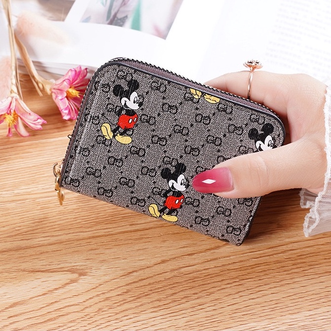DOMPET ZIPPER WANITA KULIT SINTETIS WOMEN'S WALLET DOMPET MOTIF KARTUN PU MURAH DOMPET RESLETING COD Azgalery D47