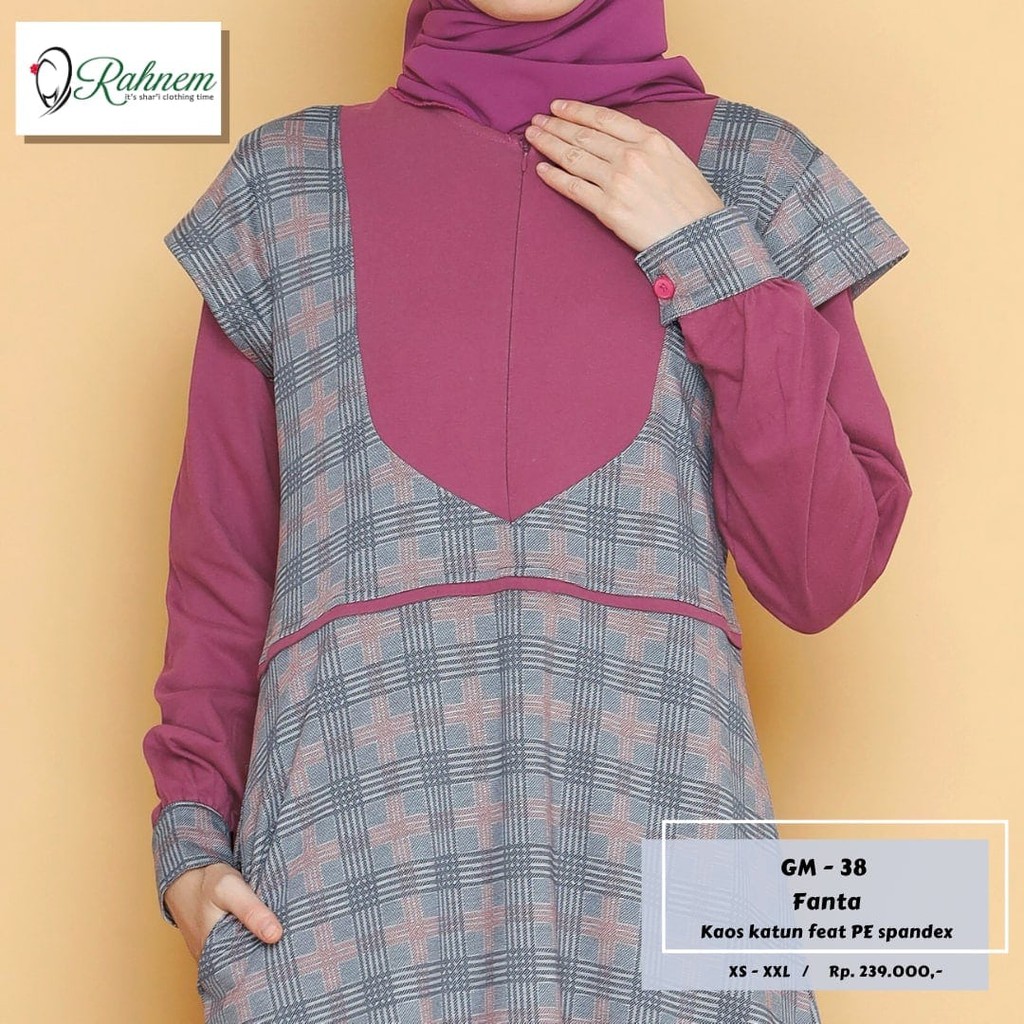 BISA COD - Gamis Rahnem Terbaru / GM 38 / Fashion Muslim