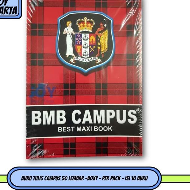 

Baru - Buku Tulis Campus 50 Lembar -Boxy - per pack - isi 10 Buku