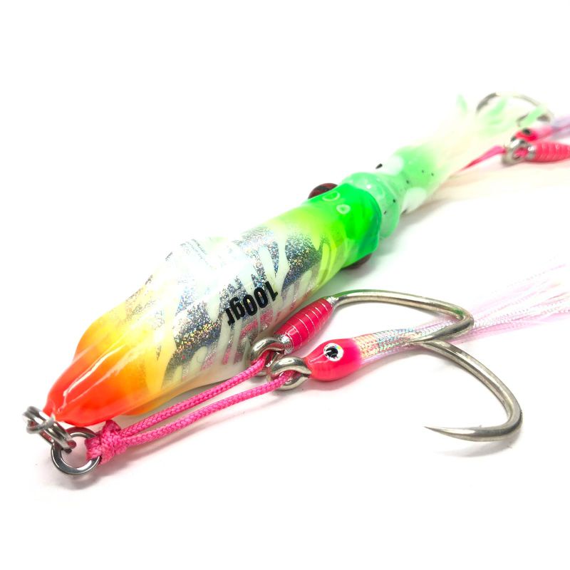 Metal Jig Cumi 100gr GID + 2 Assist Double Hook 2/0