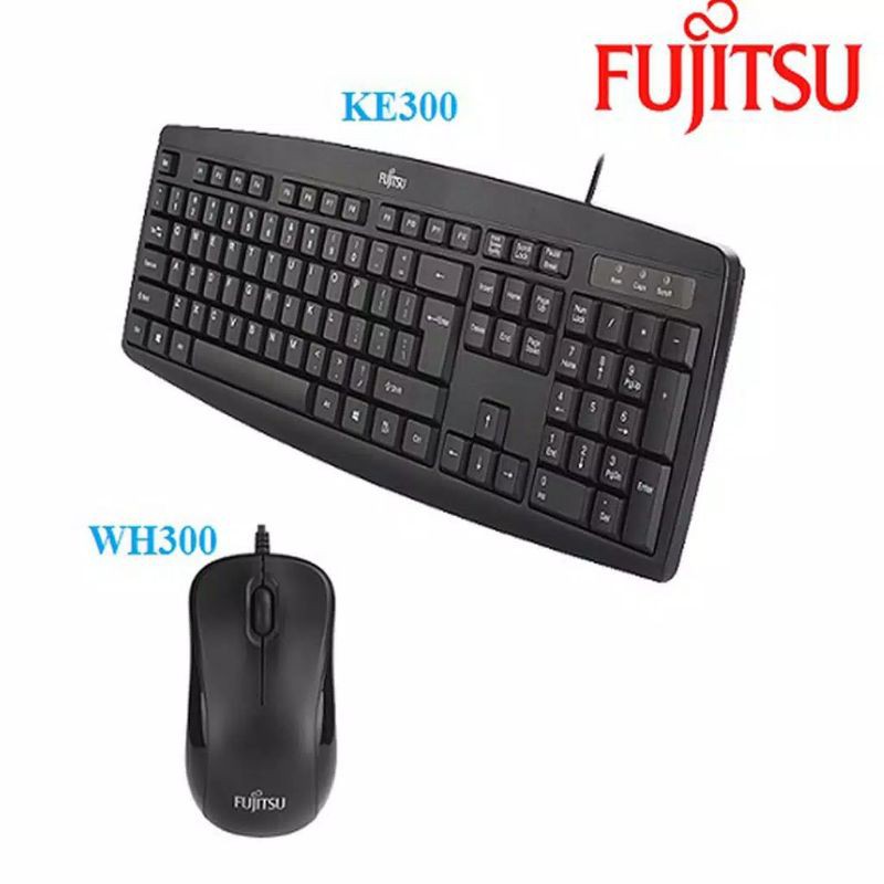 Fujitsu Keyboard KE300 + Mouse USB  WH300