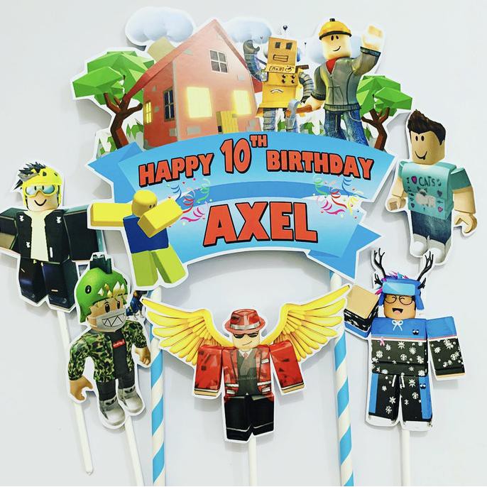 Roblox Sayap Topper Cake Birthday / Hiasan Kue Ulang Tahun