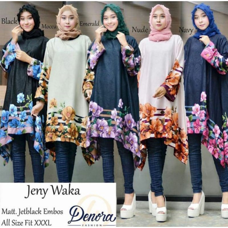 Atasan Bahan Jetblack Embos