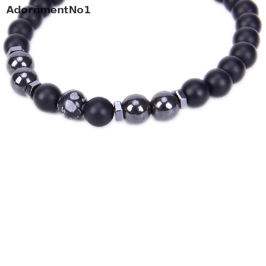 (AdornmentNo1) Gelang Kaki Manik Hematite Magnetik Pereda Nyeri Untuk Unisex / Pria / Wanita