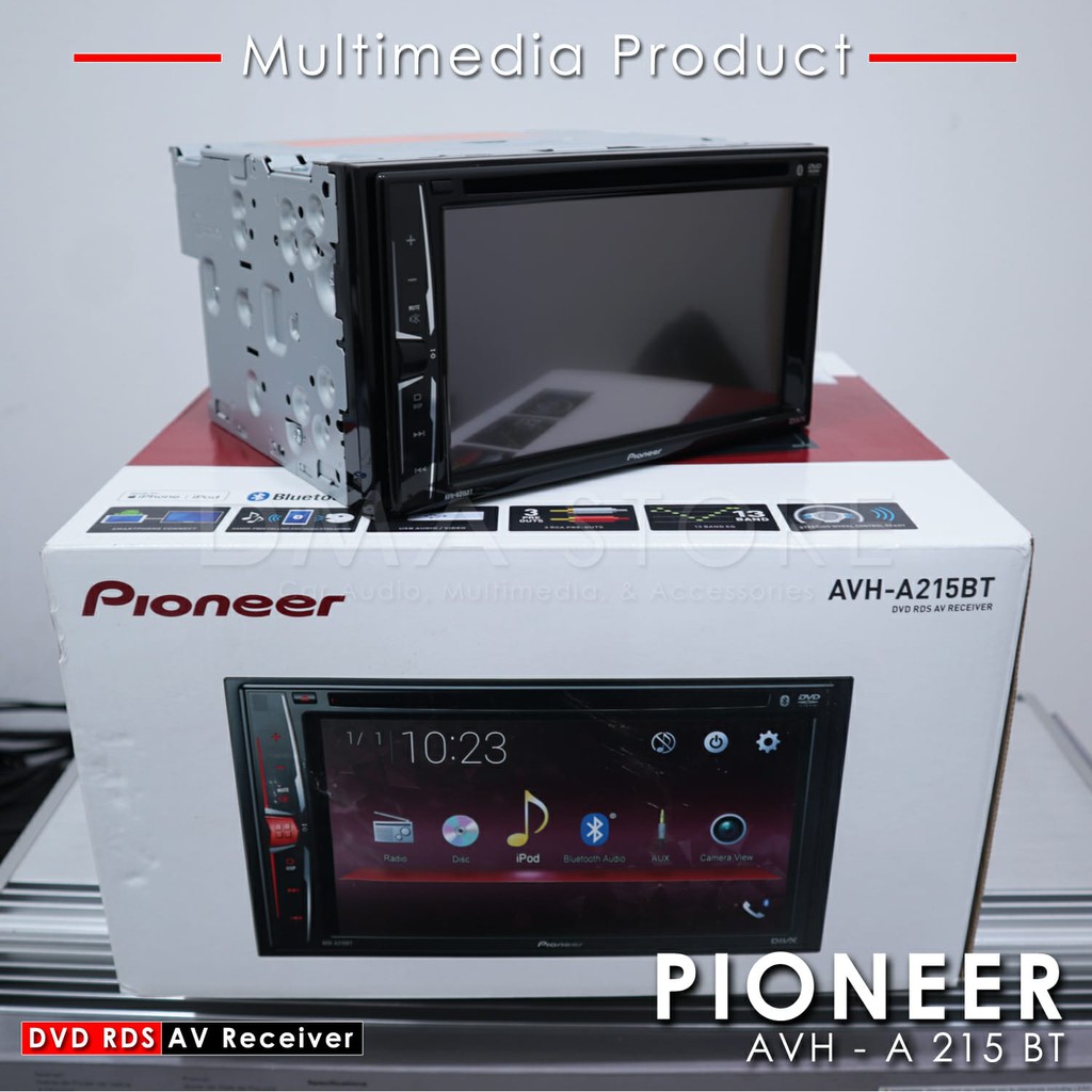Pioneer AVH-A215BT Double Din DVD Android Mirrorlink Bluetooth