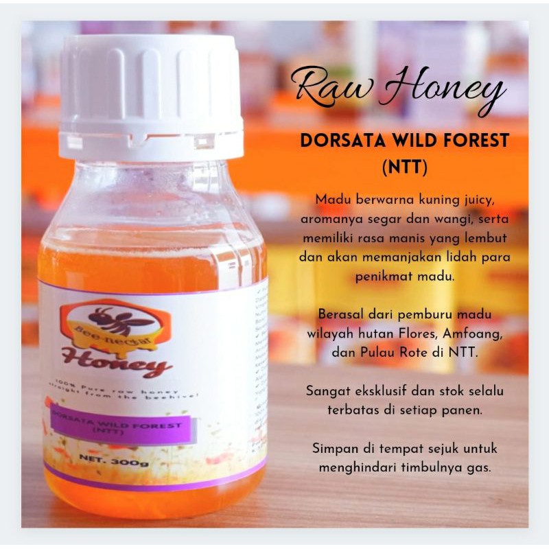 Raw Honey Madu Asli Murni Nektar Bee Nectar 300gr
