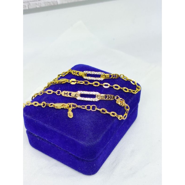 GELANG KOYE NORI + PENANG HERM*S MP /GELANG PERAK ASLI SILVER 925 LAPIS EMAS/ GELANG FASHION WANITA TERBARU