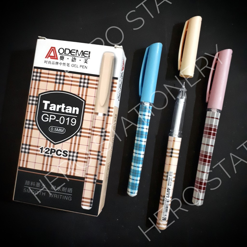 

Pen gel odemei tartan 0.5 mm GP-019 . 12 unit