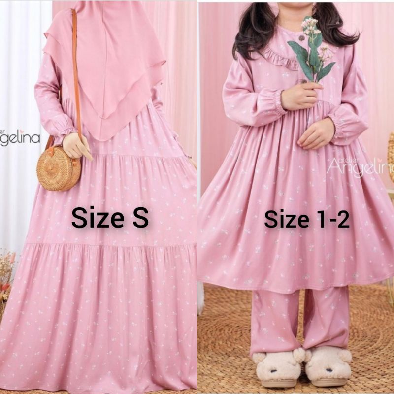 Atelier Angelina Tinyrose Pink Couple Ibu dan Anak