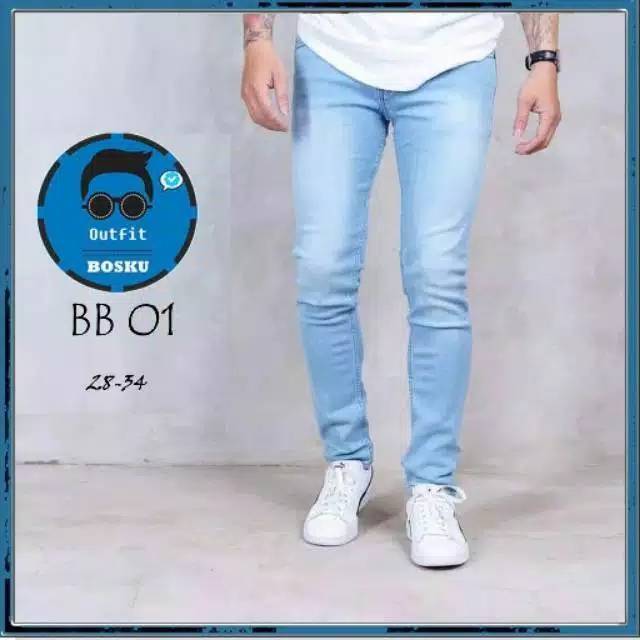 Jeans original jeans volcom jeans blue ice jeans telor asin jenas biru langit