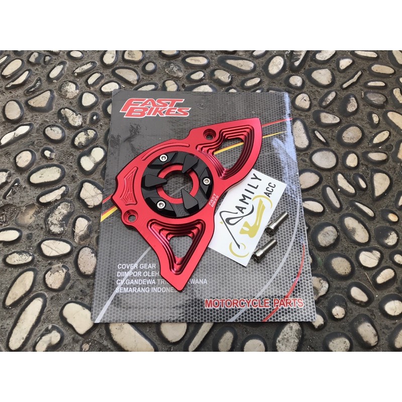 Cover Gear Tutup Gear Depan Yamaha Vixion Xabre R15 Mx King Full CNC Fast Bikes