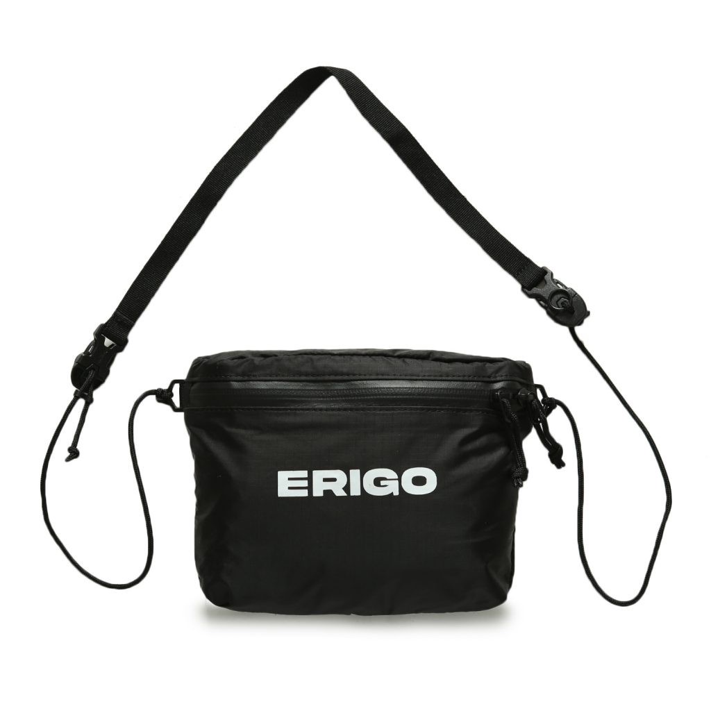 Tas Waistbag Tas Sling Bag Slempang Kekinian Murah Selempang Pria Erigo Travel Pouch Wave Black FROM