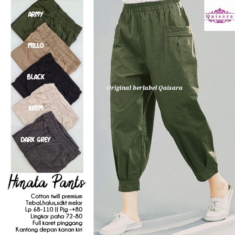 HINATA PANTS (CELANA BAGGY BAHAN KATUN TWILL) QAISARA