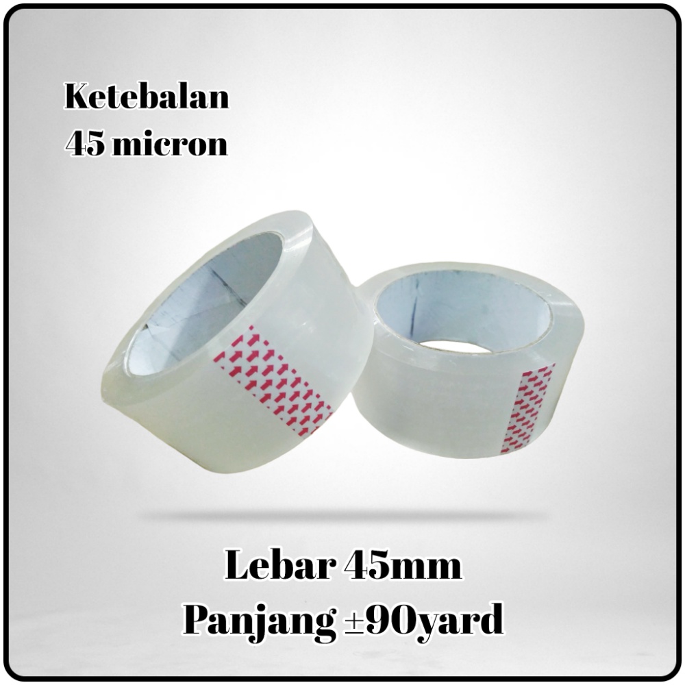 Lakban Trust 45 mm x 90 yard Ketebalan 45 Micron Elastis dan Merekat Kuat