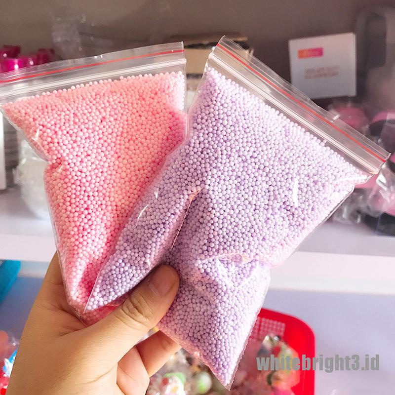 (white3) Bola foam Kecil Warna Hangat Untuk Partikel Salju