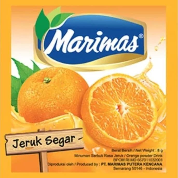 

Promo Awal tahun Marimas jeruk manis 1 Renceng isi 10 Sachet @ 8 gram Promo Awal tahun