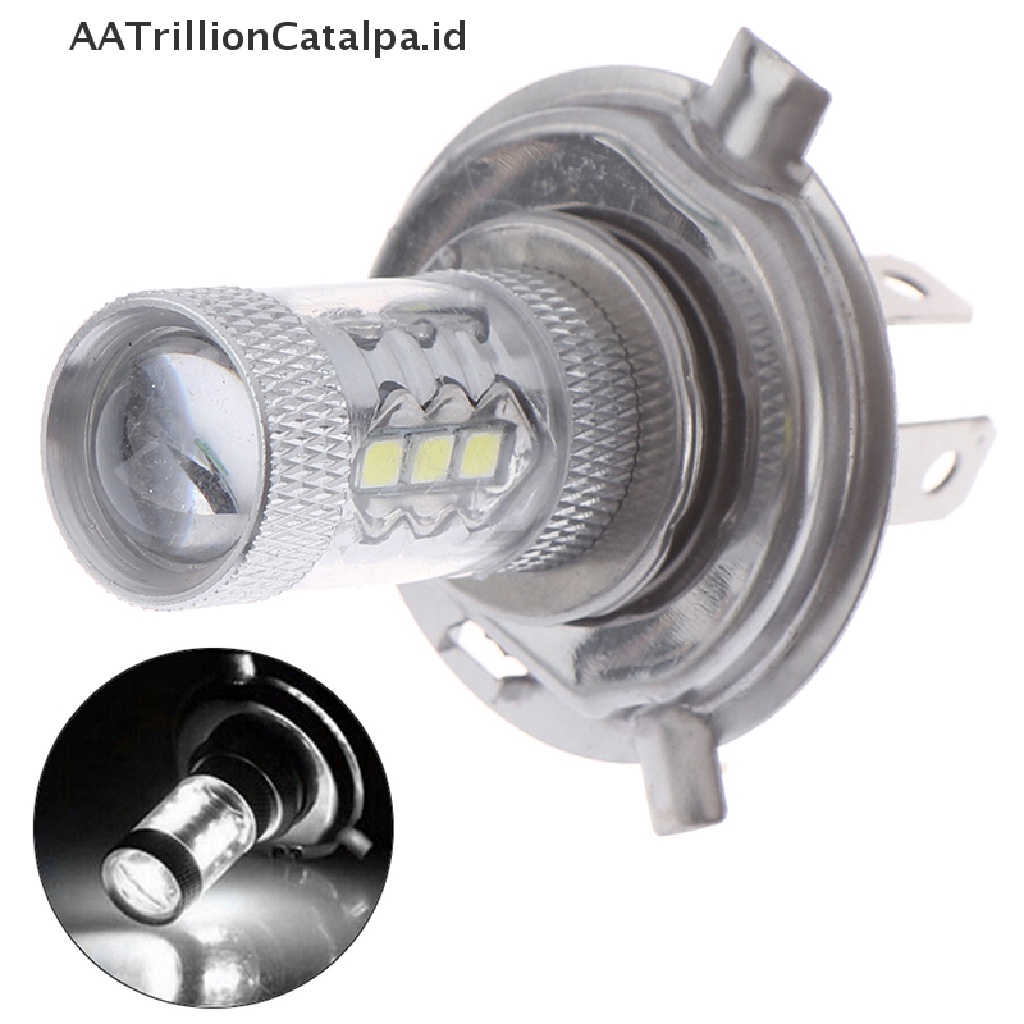 Aatrillioncatalpa 1Pc Lampu Kabut Depan LED H4 9003 80W Hi / Lo 90W Warna Putih