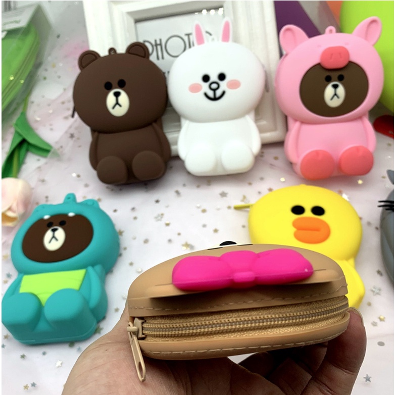 Dompet Koin Mini / Dompet Kunci Mini Motif Karakter Karikatur Lucu Funny Animal Totoro