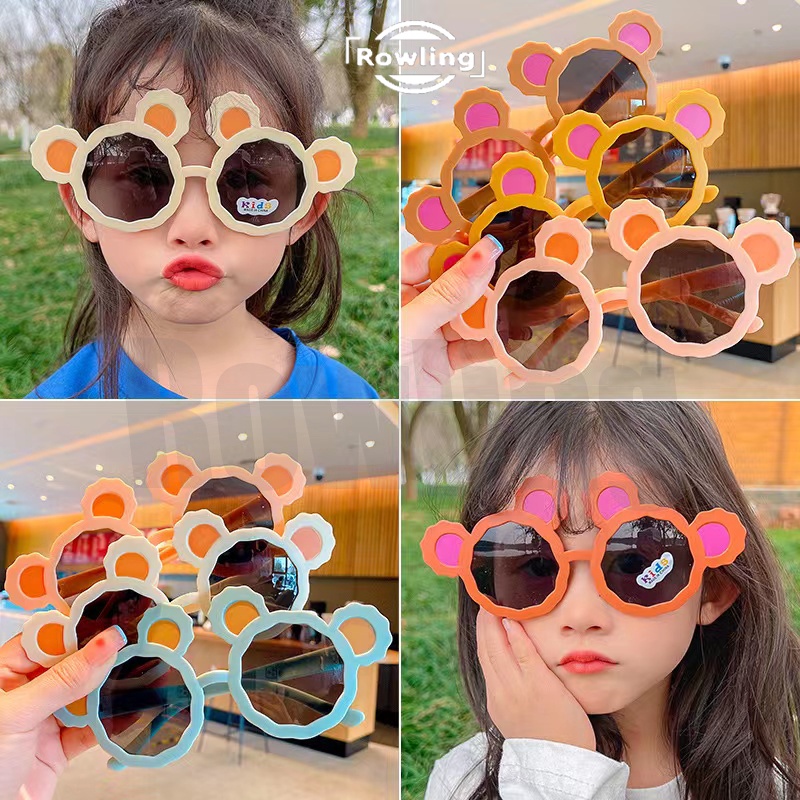 Rowling(ka-150)Kacamata Hitam Anak New Trend/Fashion Anak Terbaru Telinga Beruang kacamata Bulat hitam High Quality Import Kacamata Fashion