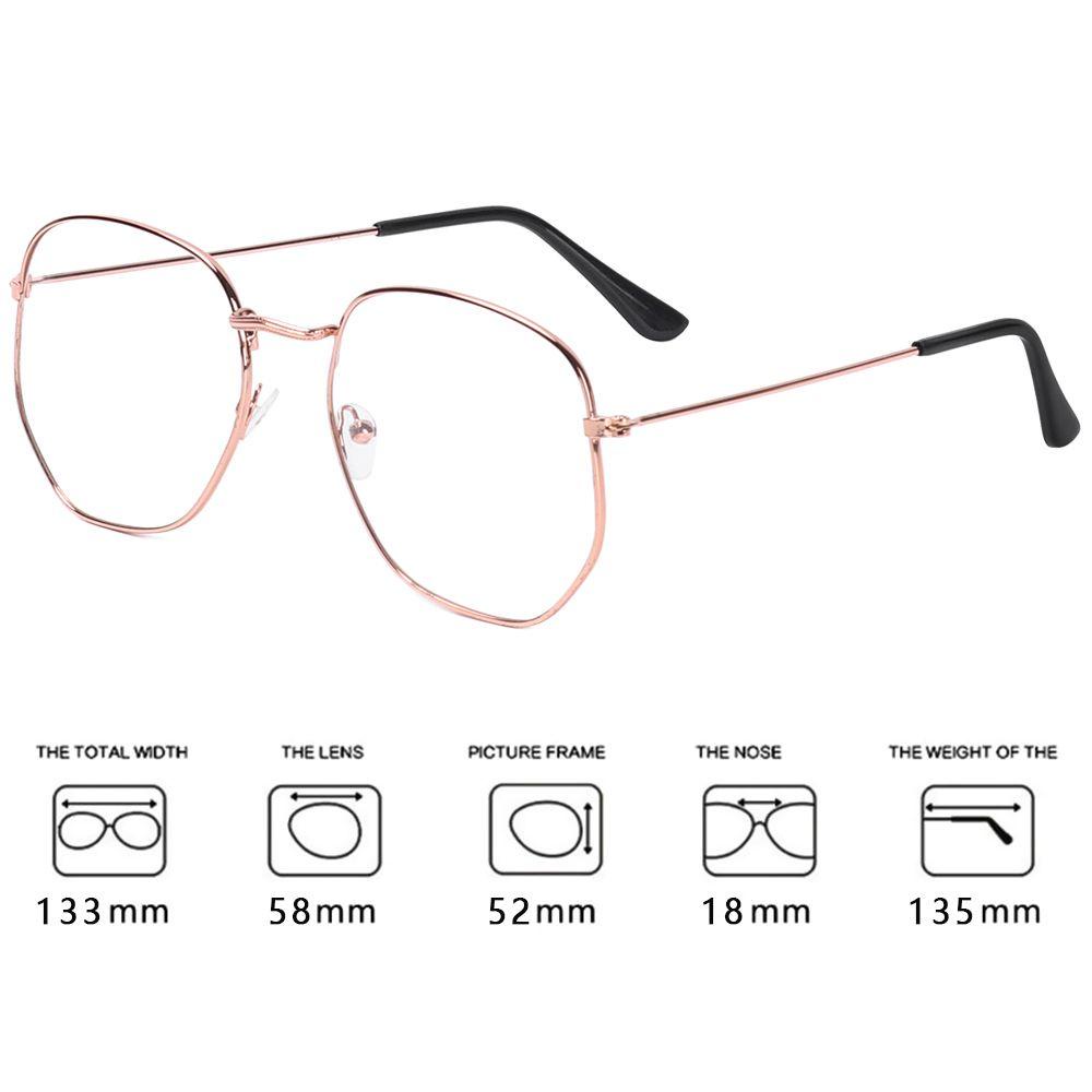 Nanas Kacamata Logam Wanita Pria Vision Care Oversized Spectacles Optical Glasses