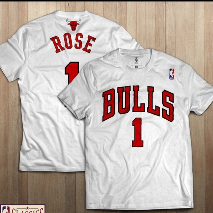 BAJU - KAOS BASKET NBA RETRO SON CHICAGO DERRICK ROSE - TSHIRT BASKET