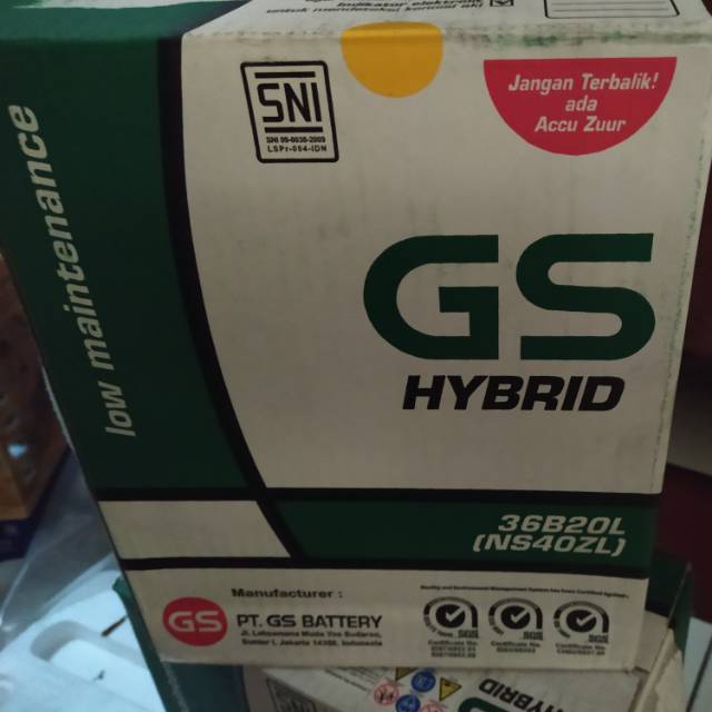 Aki GS Hybrid NS40ZL Brio, Mobilio, Jazz