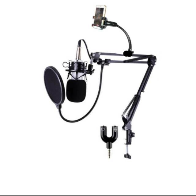 Paket Lengkap Mic BM800 BM700 Dengan Holder Hp