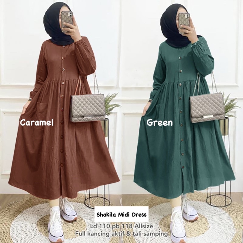Lydia Dress - Long Tunik Shakila Midi Dress LD 110 / 339-6814