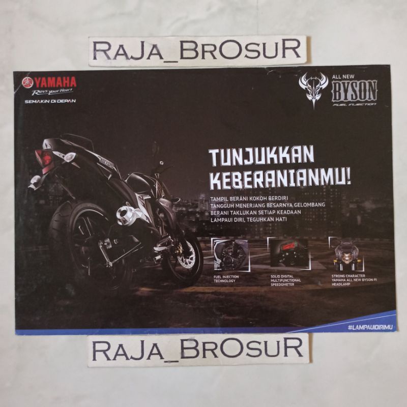 Poster brosur katalog flyer Yamaha Byson FI Injeksi 2015