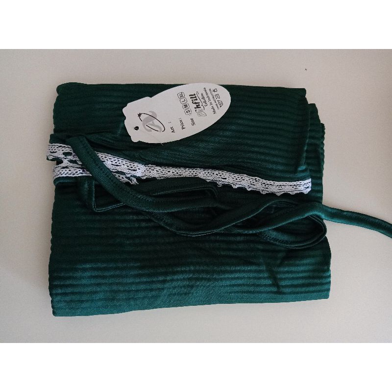 BERGO MARYAM PLISKET HANINDIYA  LIDI HYGET PREMIUM RENDA PREMIUM/BERGO MARYAM-Hijau botol