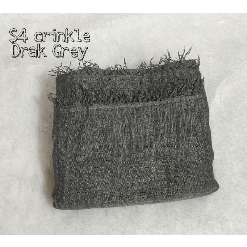 [COD] PASHMINA CRINKLE / CRINGKLE KUSUT /CRINGKLE RAWIS / HIJAB SHAWL PREMIUM RAWIS negro-SEGIEMPAT-DRAK GREY
