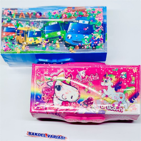 

Kotak pensil kode susun Password Glitter Cermin tingkat aksesoris b