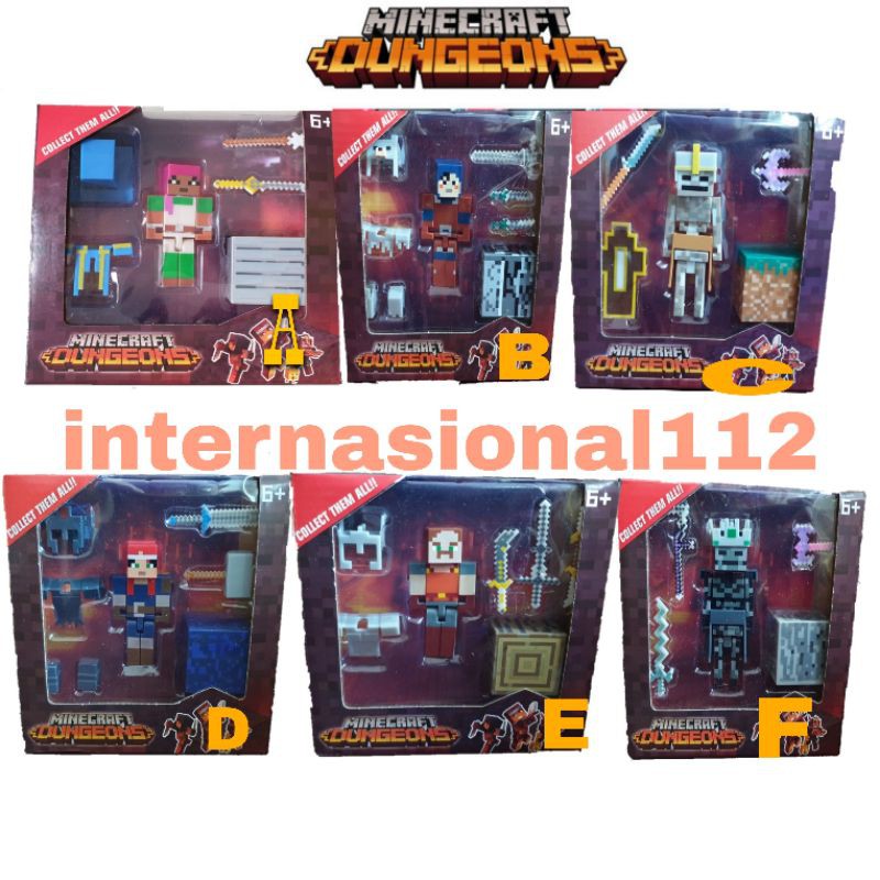 Mainan Mine Craft Dungeons / Minecraft Figure
