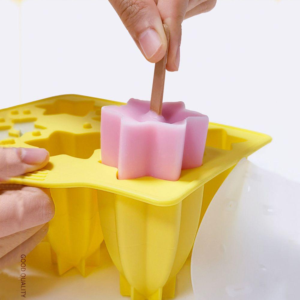 Solighter Cetakan Silikon Musim Panas Freezer Carambola Shaped Ice Cream Makers