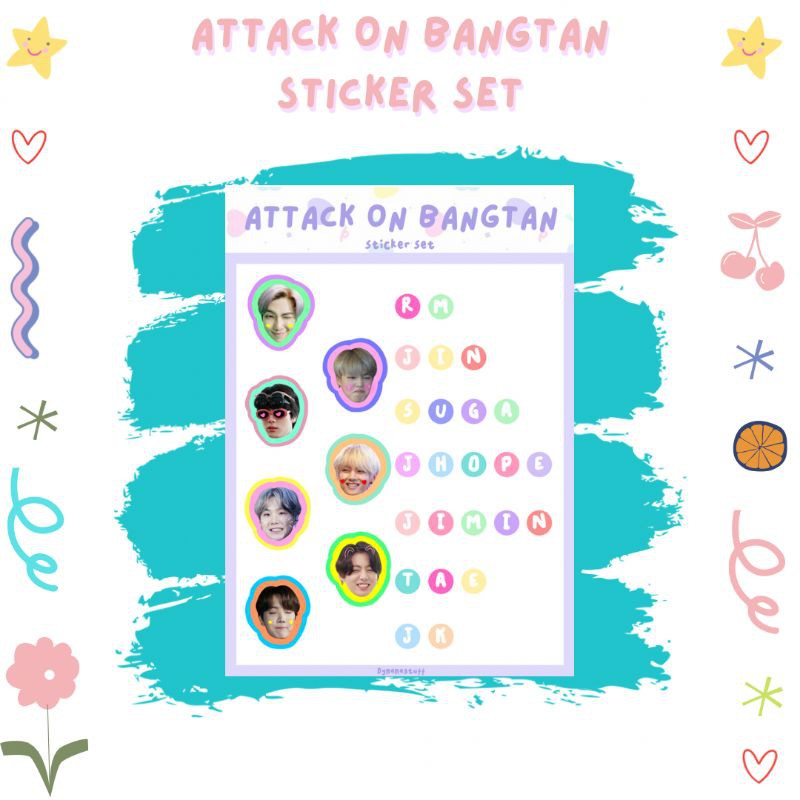 

Attack On Bangtan Sticker Set