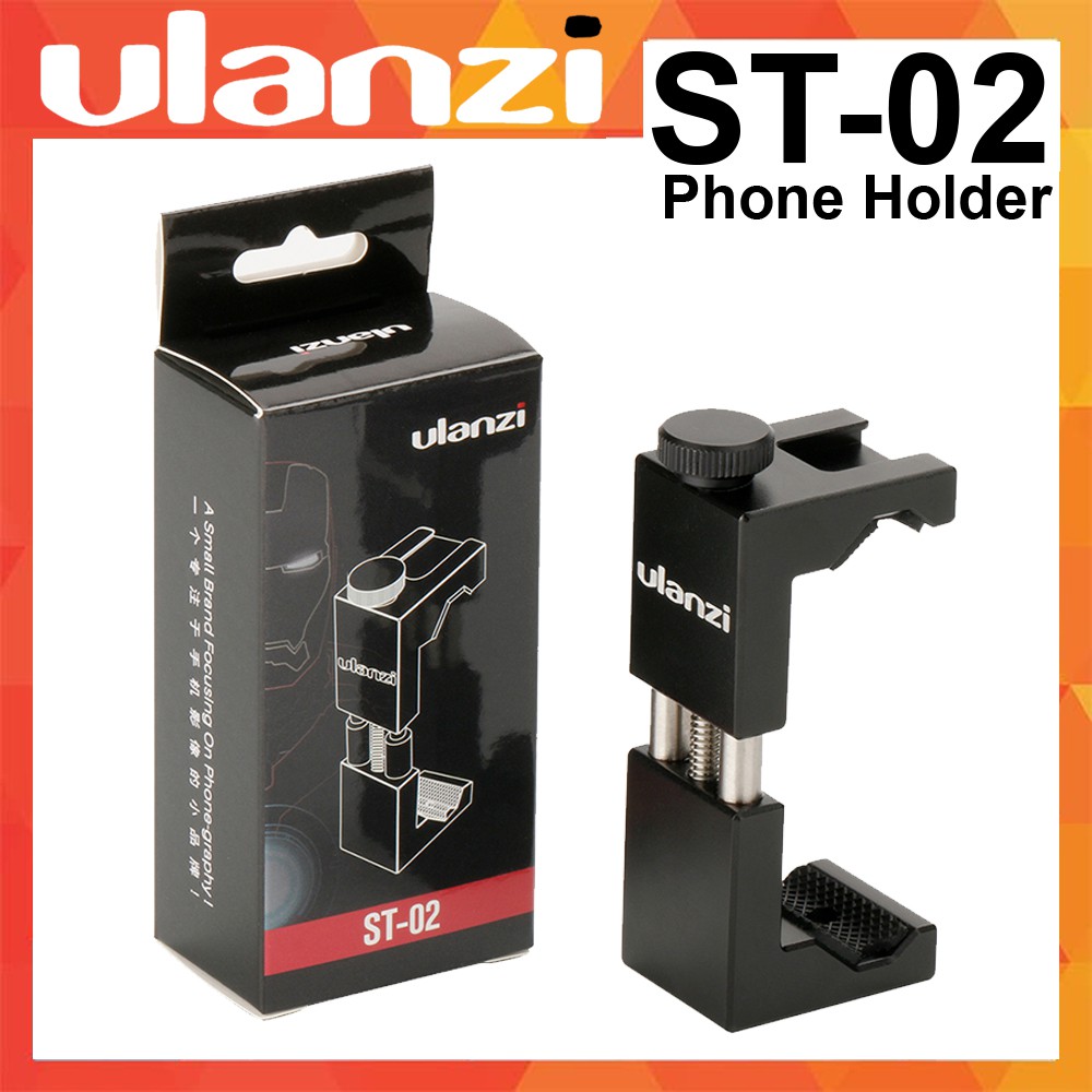 Tongsis Tripod ULANZI ST-02 Metal Phone Mount with Hot Shoe Mount Video Rig dinding ring light besar