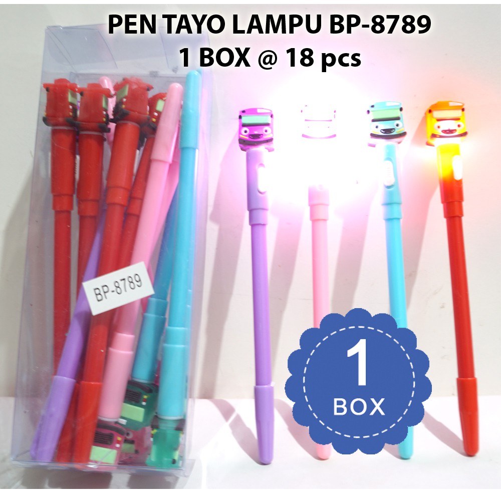 

1 BOX Pulpen fancy gel TAYO LAMPU BP-8789 - 1 box isi 18 pcs
