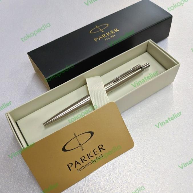 

Pen Parker Jotter Stainless Steel Ballpoint Free Grafir ---Terbaru---