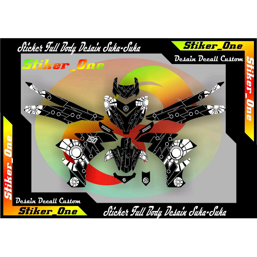 stiker decal full body jupiter mx king 150 black list Limited