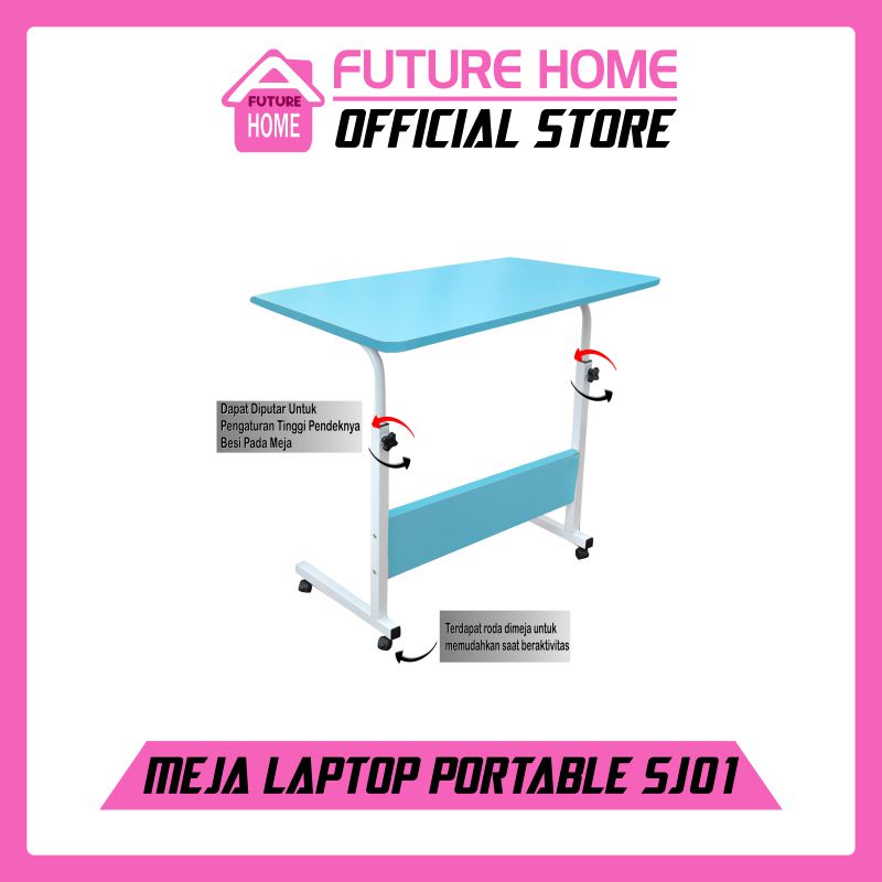 Paling Meja Lipat Laptop Portable Roda Serbaguna Meja Belajar Lipat meja kerja multifungsi