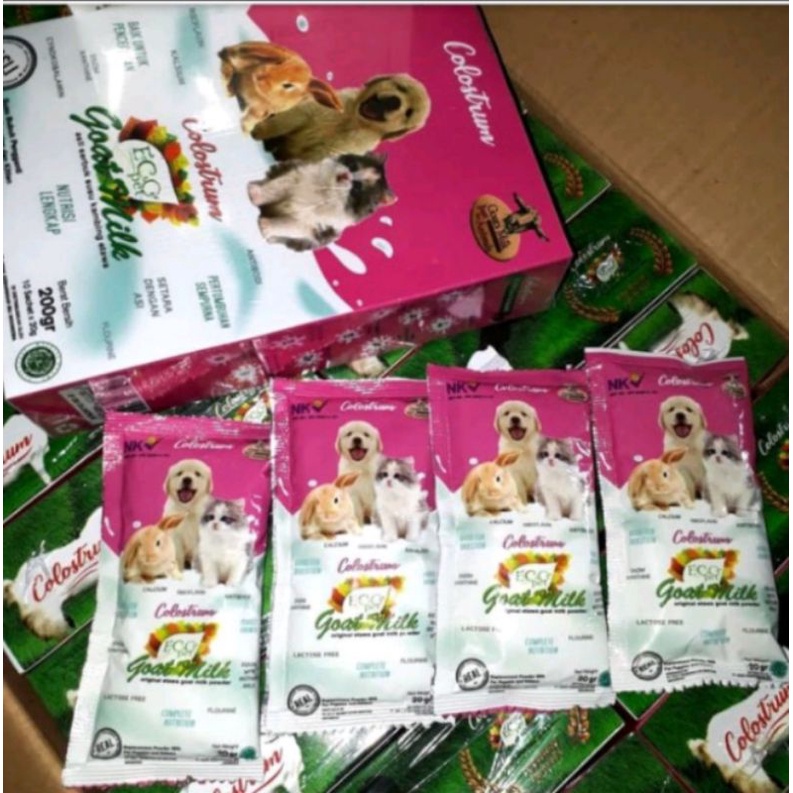 Ecopet Goat Milk Colostrum /PINK/1 Sachet 20gr - Susu Kelinci kucing anjing